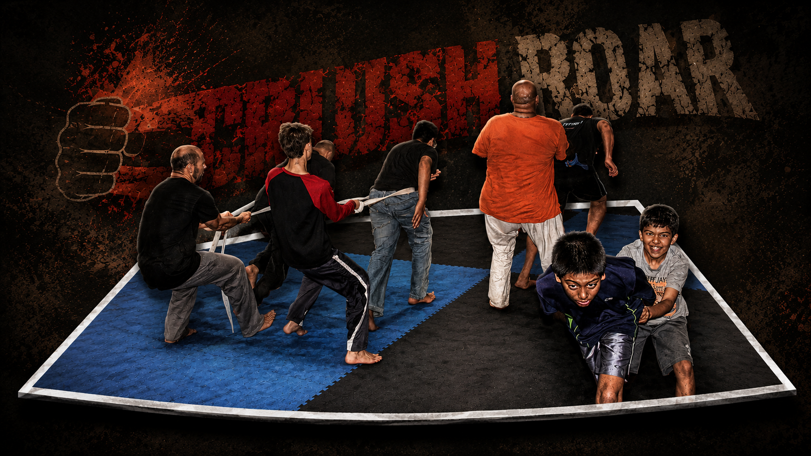 CrushRoar Family On The Mat — family grappling
