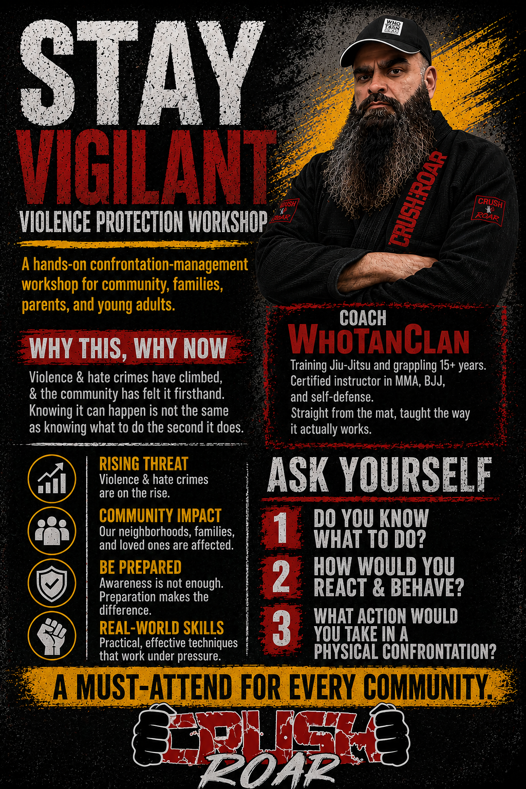 Stay Vigilant — Violence Protection Workshop flyer, page 1